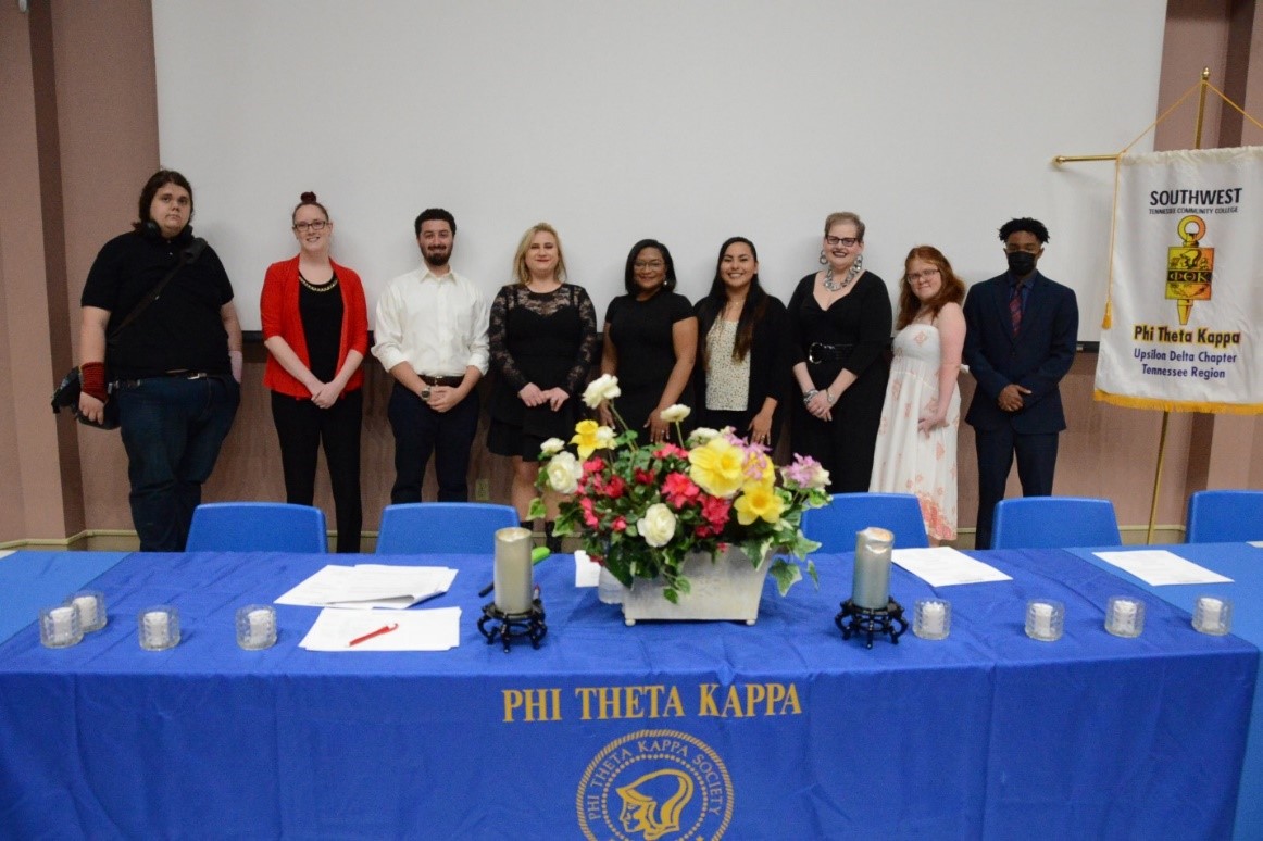 Southwest students at their induction into the Upsilon Delta Chapter of Phi Theta Kappa April 30, 2023. 