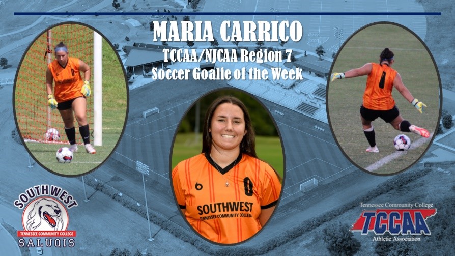 Maria Carrico named TCCAA Goalie of the week 