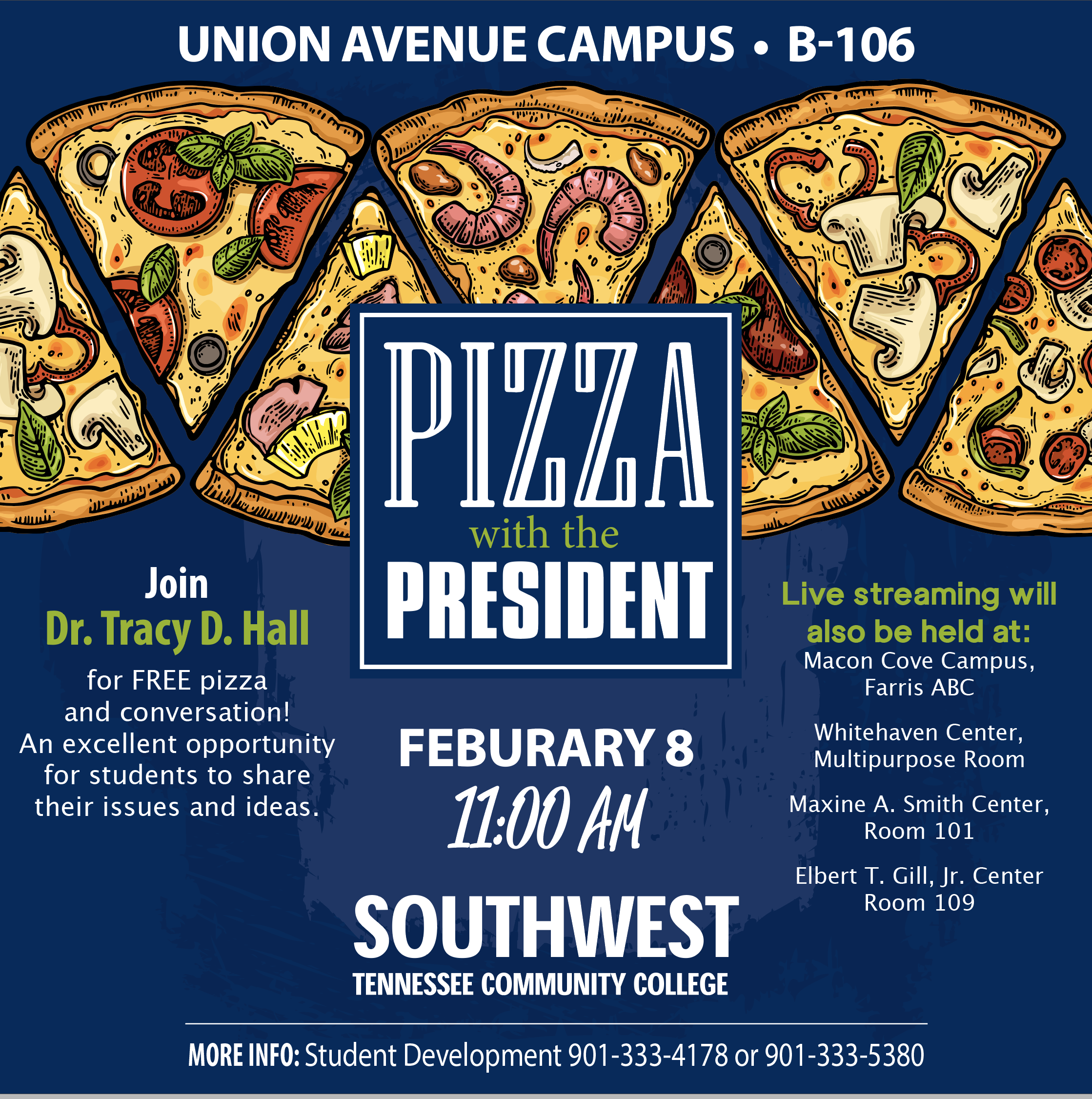 Save the Date for Pizza with the President Feb. 8