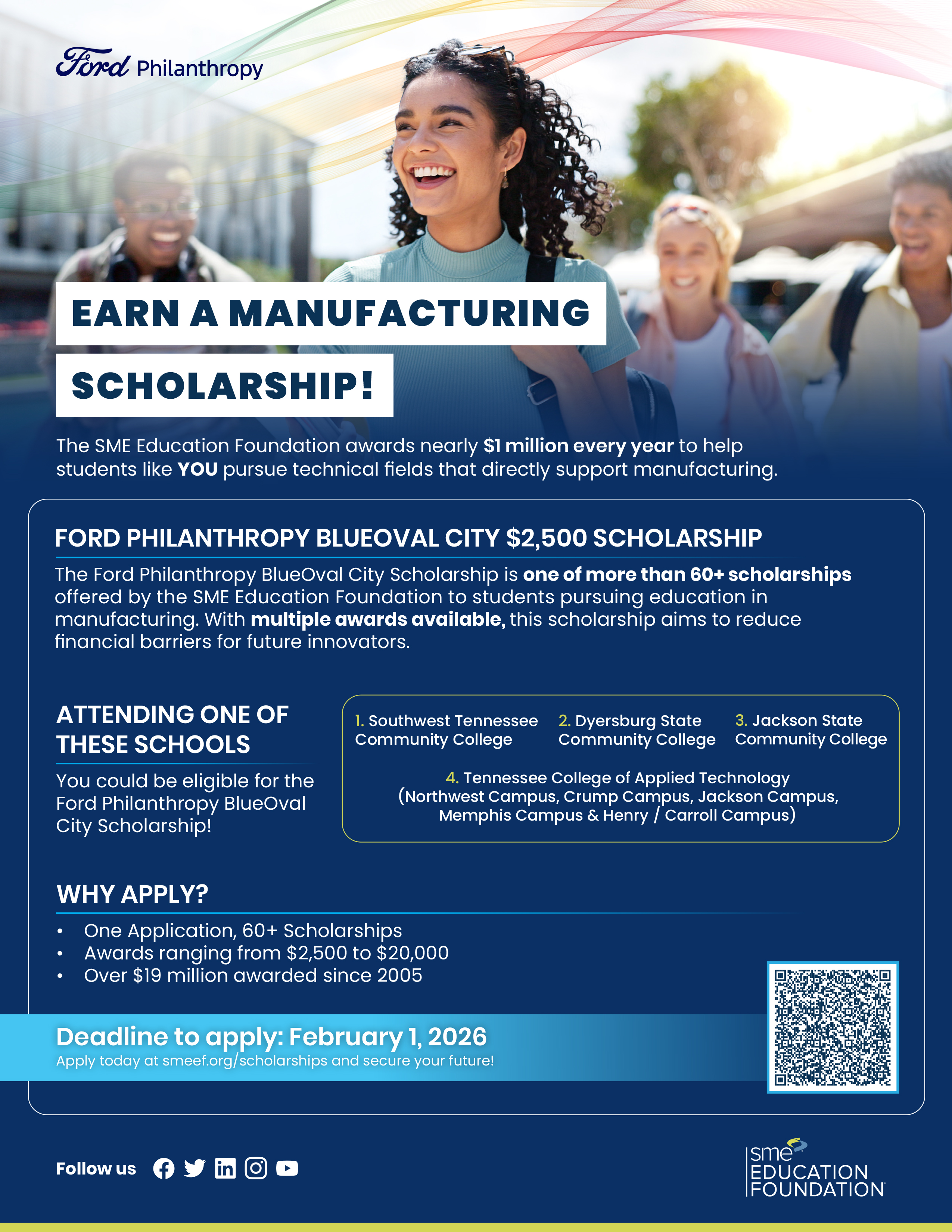 FORD PHILANTHROPY BLUEOVAL CITY $2,500 SCHOLARSHIP FORD PHILANTHROPY BLUEOVAL CITY $2,500 SCHOLARSHIP