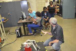 Students learn basic robotics through the Kids’ Exploratory Learning Institute at Southwest Tennessee Community College.