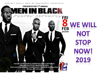 Project MOST (Men of Southwest Tennessee) Men in Black Awards Flyer