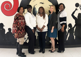 (L-R): Yvonne Porter, Adrienne Johnson, Dorah Mattison, Suzanne Gibson and Katrice Hines