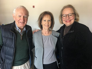 Foundation Board Member Paul Calame, Karen Nippert and Board Chair Ann Langston at Nippert’s retirement reception. “I never met a development person as calm and collected as Karen – fundraising is in her DNA!” said Langston