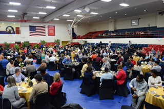 Attendees pack Verties Sails Gymnasium for the 2019 Faculty and Staff Awards Luncheon.
