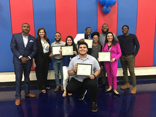 The Southwest Ambassadors display their Leadership and Service Award.