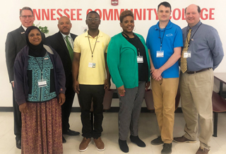 (L-R): David Rosenthal, Ramata Deme, Michael Jones, Jarmal Jackson, Veda Taylor, Douglas Partington, Mark Randall