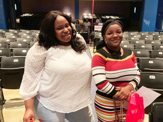 Incoming Southwest students Trazette McAdams and Isis Small had their financial aid questions answered and class schedules finalized during NSO On the Go at Hamilton High School.