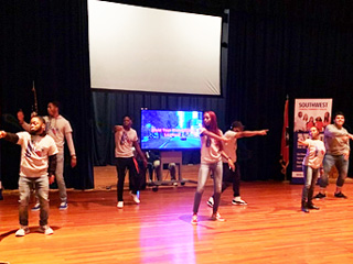 Ambassadors fire up incoming students with a musical performance at Hamilton High School in South Memphis.
