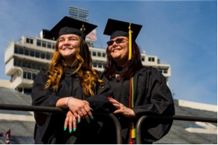 Mother and daughter duo Sophie and Penny Williams received their first college degrees at the 2021 Commencement. 