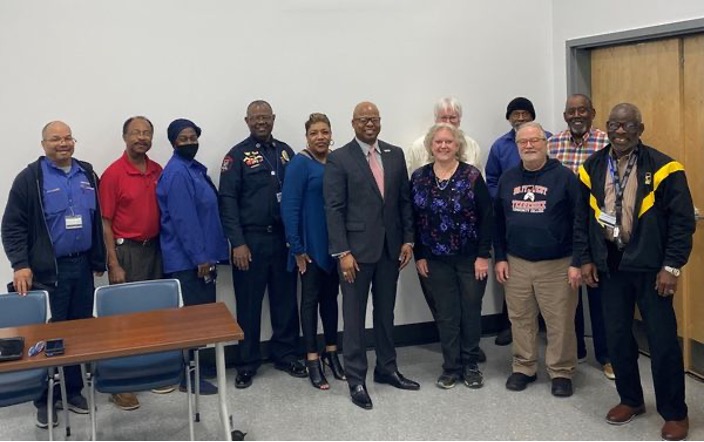 Southwest’s administrative services team pose for a group photo after their forum presentation on April 4. 