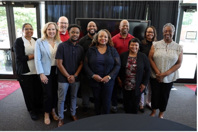 President Tracy D. Hall (middle) with members of Southwest’s senior leadership.